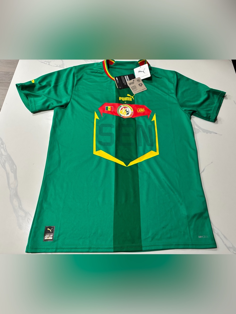 Senegal National Football / Soccer Puma Men’s Jersey Retails for $90